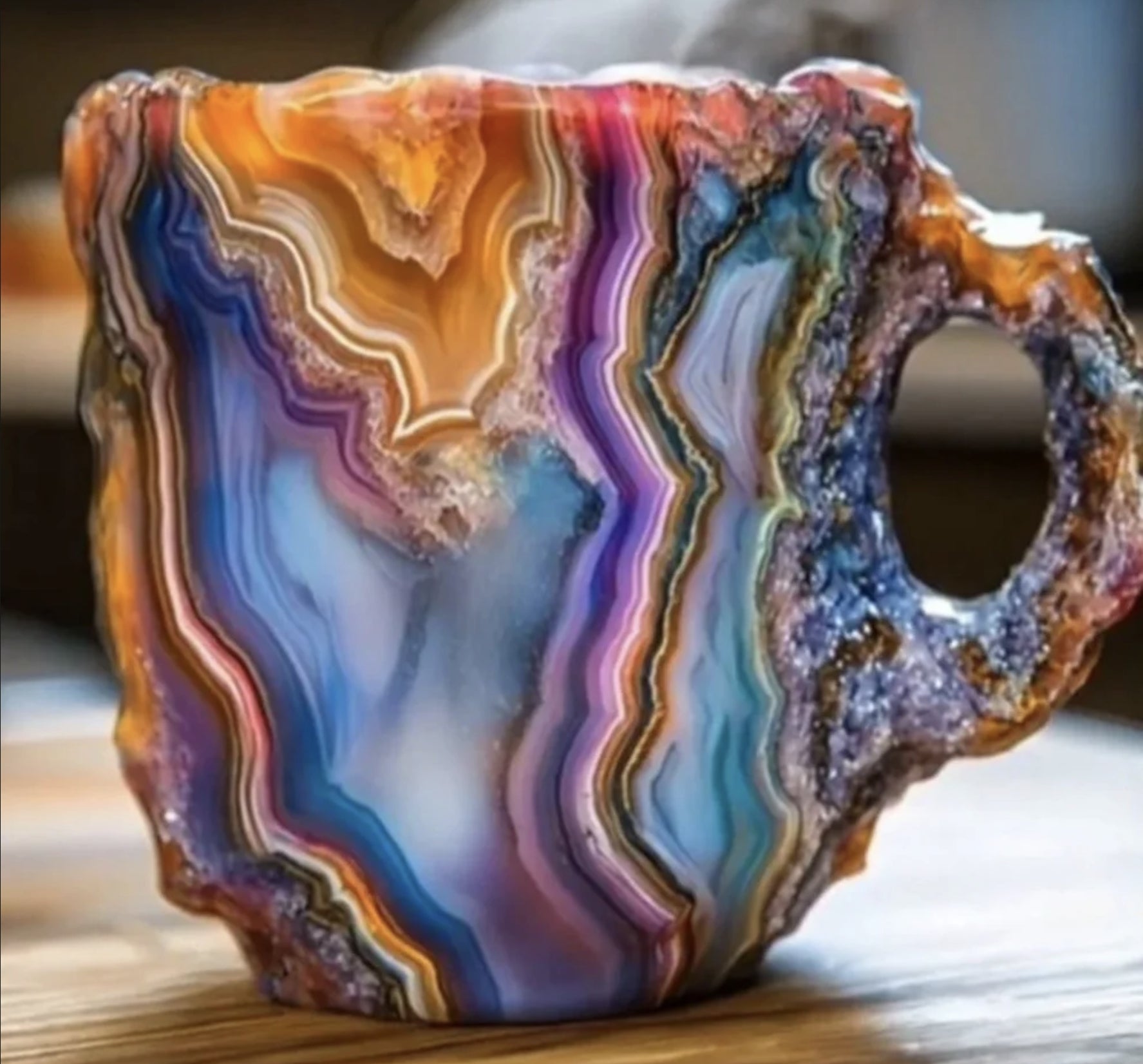 Artisan Crystal Coffee Mug-Wine and Whiskey Decanter
