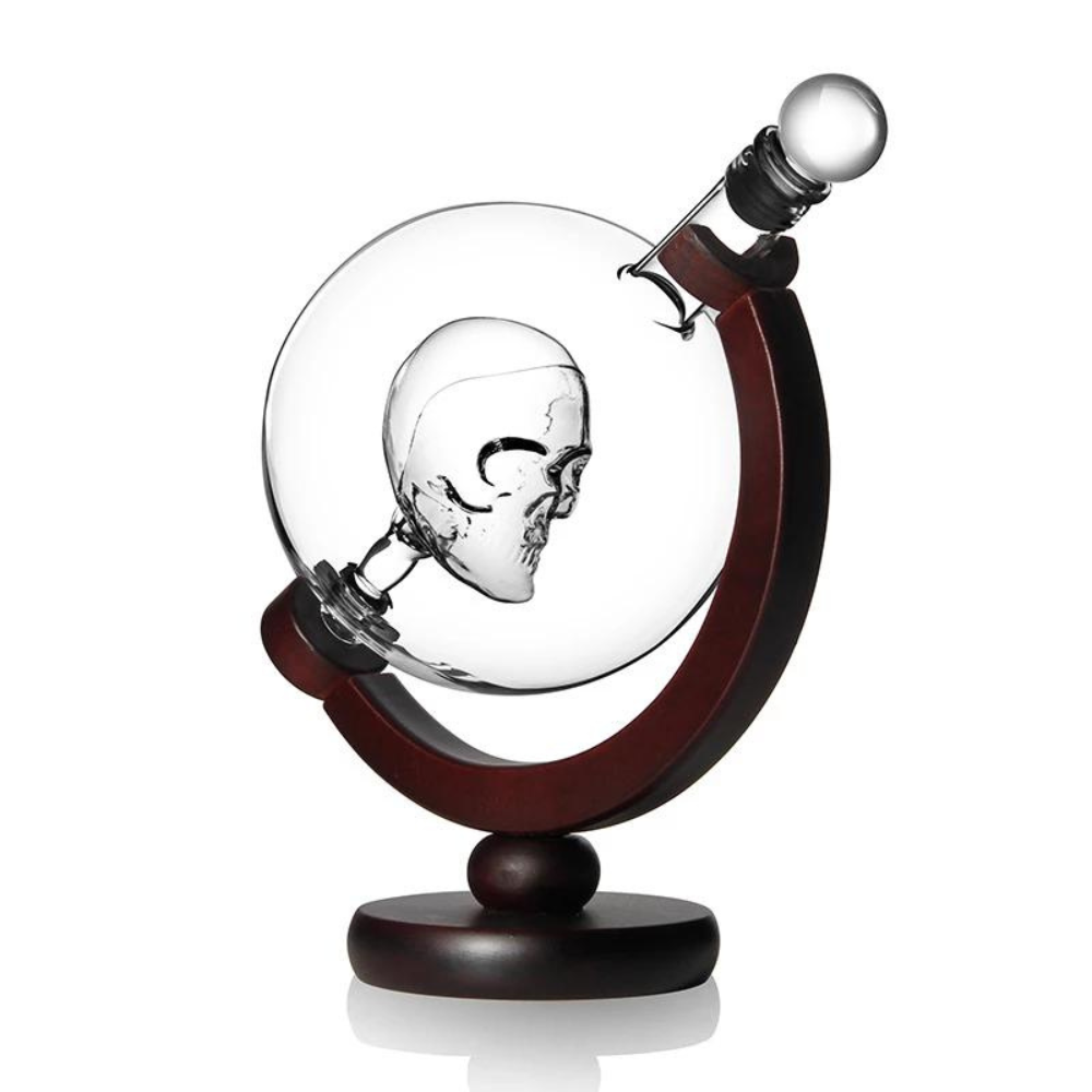 Skull Glass Decanter Set