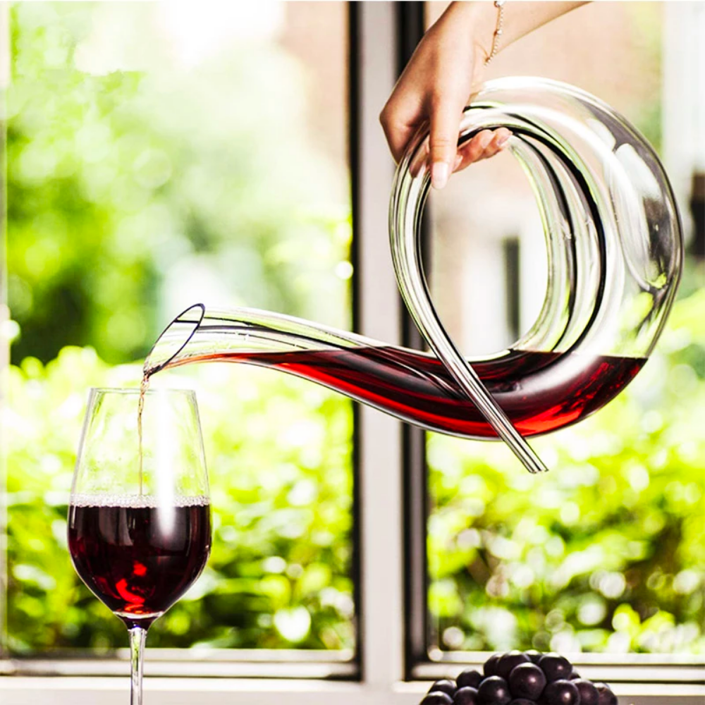 Hand Blown Wine Decanter Musical Note-6