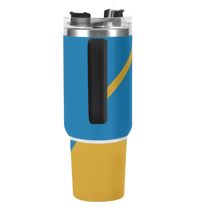 Los Angeles Football 40oz Tumbler with Name, Handle & Straw