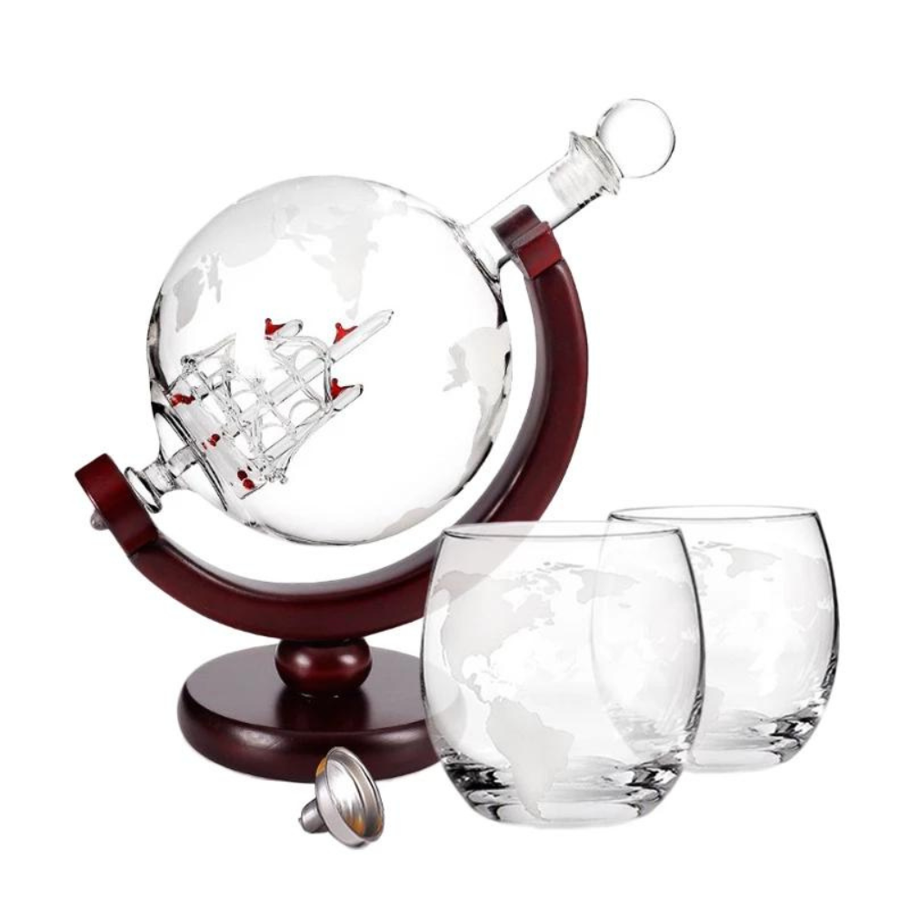 Globe Ship Whiskey Decanter-Wine and Whiskey Decanter