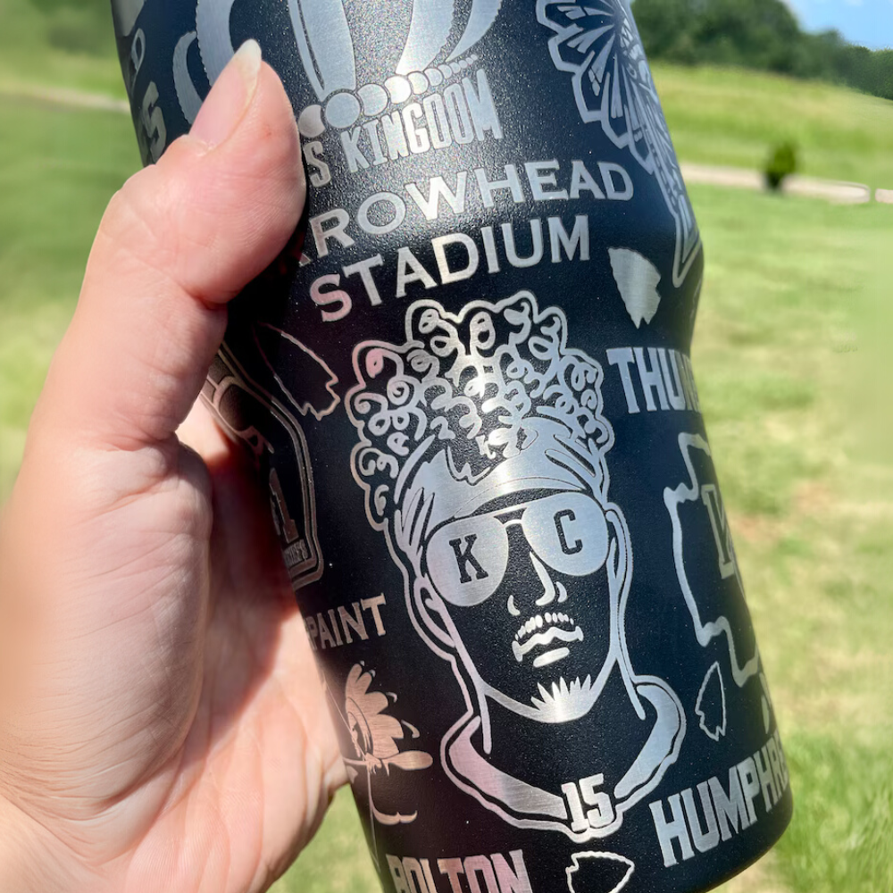 Kansas City Chiefs Tumbler – Double-Wall with Spill-Resistant Lid-Wine and Whiskey Decanter