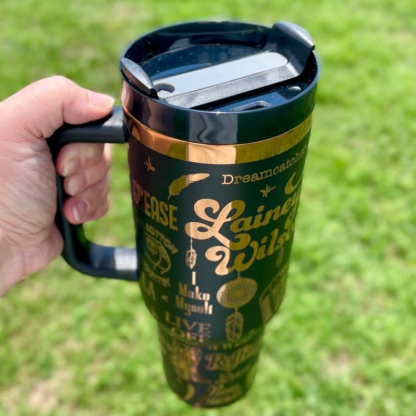 Lainey Wilson Tumbler – 40oz Insulated Drinkware for Fans-Wine and Whiskey Decanter