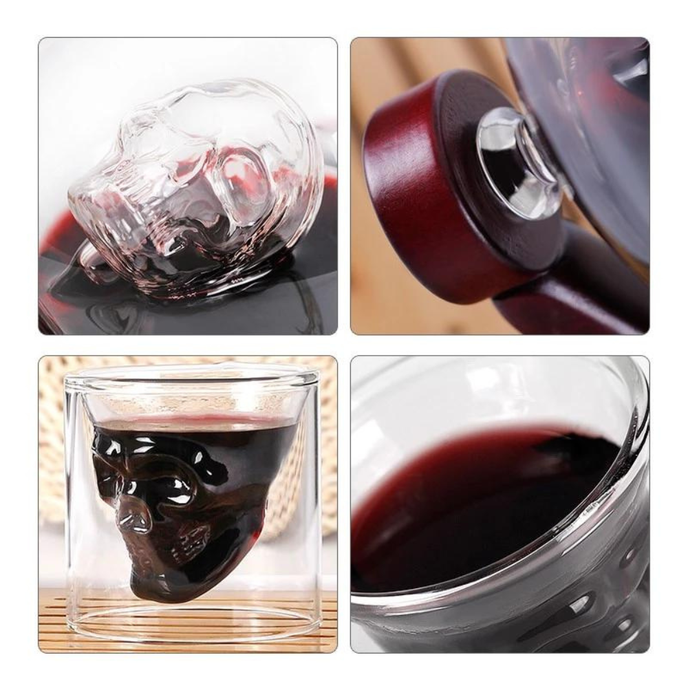 Skull Whiskey Decanter Set-Wine and Whiskey Decanter