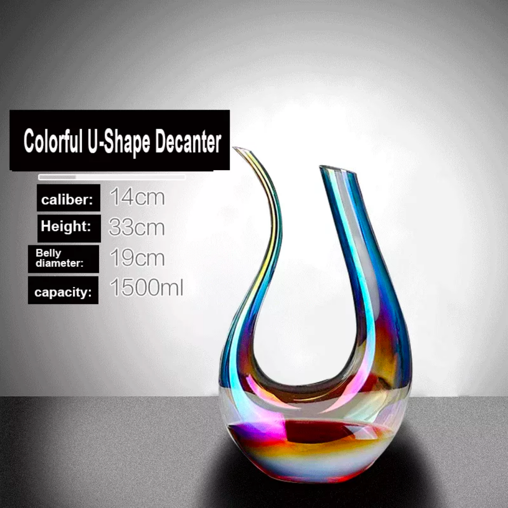 Colorful Harp Swan Decanter-Wine and Whiskey Decanter