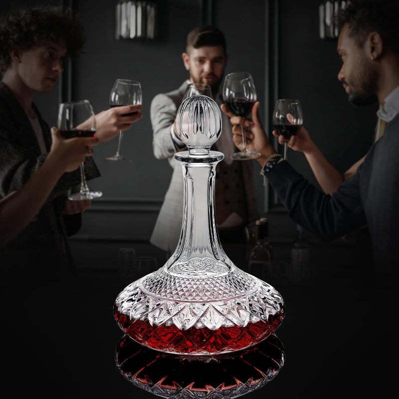 50oz Crystal Wine Decanter With Stopper-Wine and Whiskey Decanter