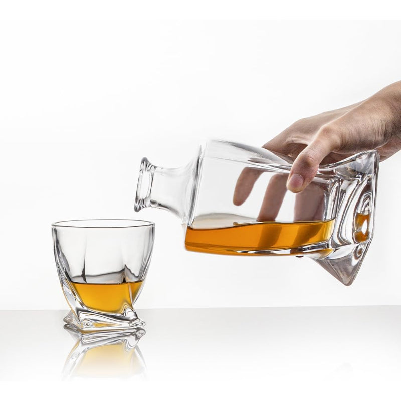 Geometric Whiskey Decanter Set For Stylish Whiskey Gift-Wine and Whiskey Decanter