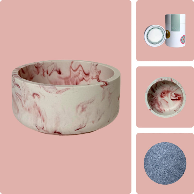 Pearled Wax Candle Gift Kit-Wine and Whiskey Decanter