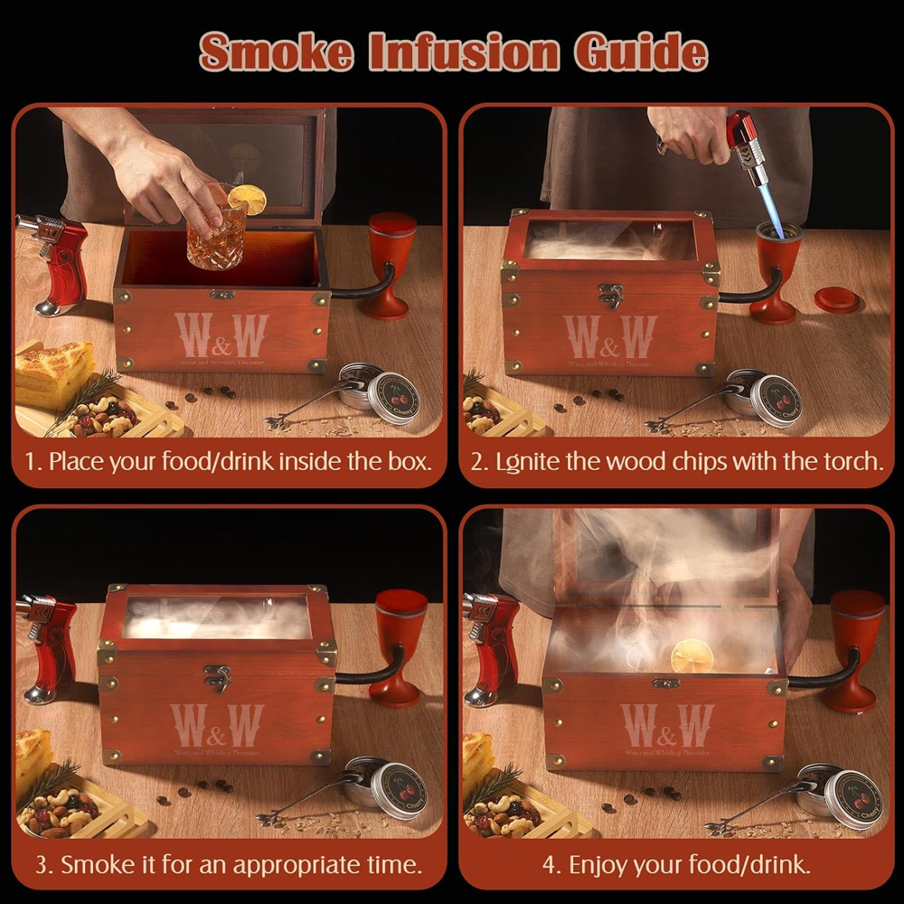 Flavor Infuser Kit For Drinks-Wine and Whiskey Decanter