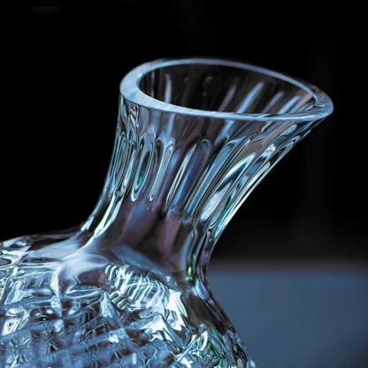 360° Rotating Crystal Wine Decanter with Tray-Wine and Whiskey Decanter