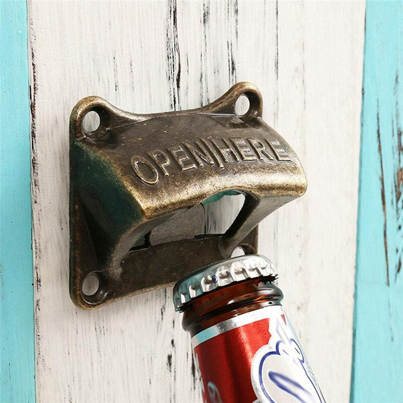 Wall Mounted Bottle Opener-Wine and Whiskey Decanter
