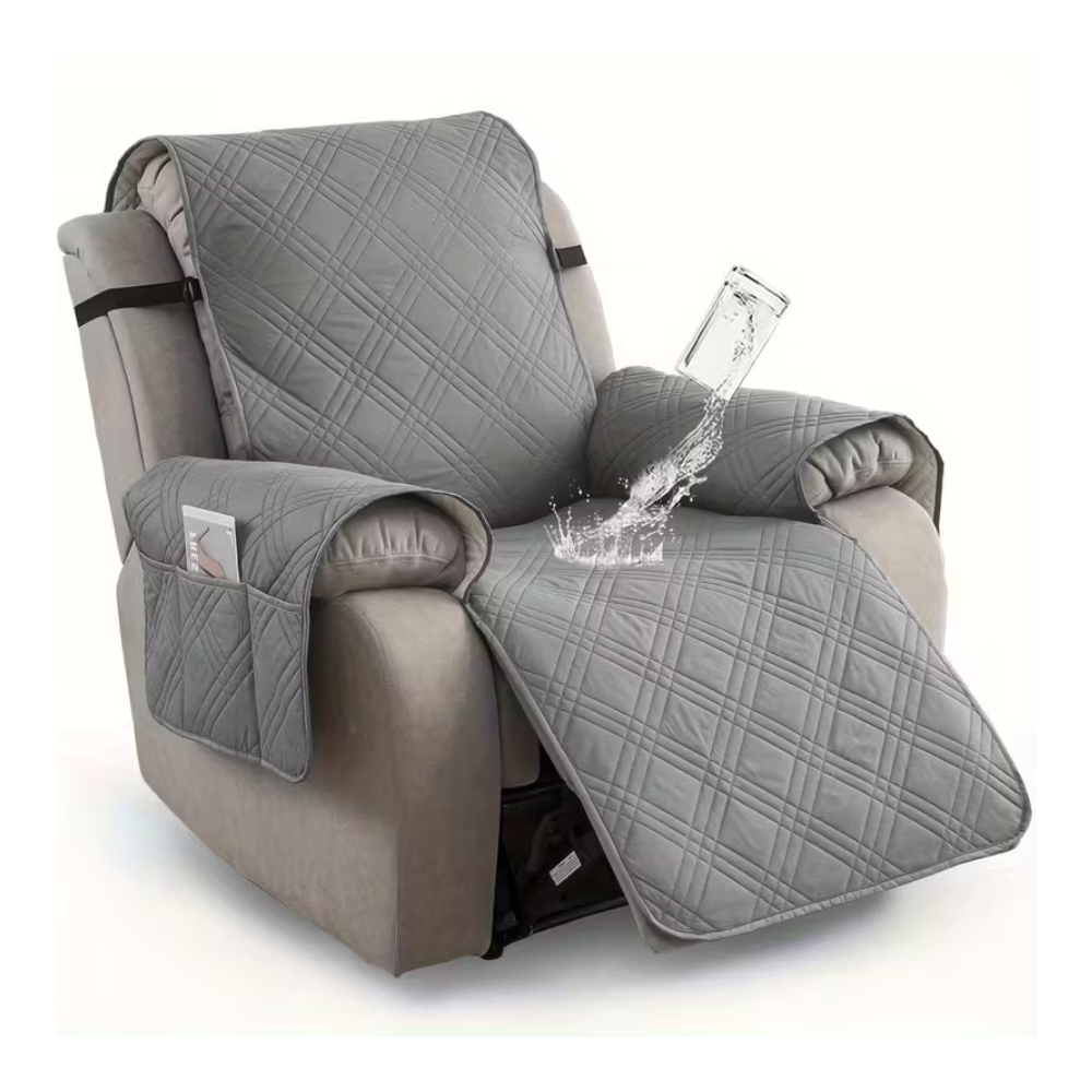 1pc 100% Waterproof Recliner Chair Cover, Non Slip Recliner Covers for Recliner Chair with Pocket, Pet Scratch-Resistant Sofa Slipcover, Washable Furniture Protector, Easy to Install for Living Room, Valentine's Day Gift, Valentine's Day Home Decor.