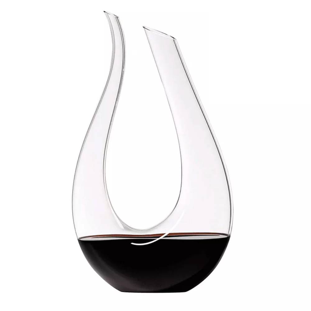 Crystal Clear U-Shaped Wine Decanter-Wine and Whiskey Decanter
