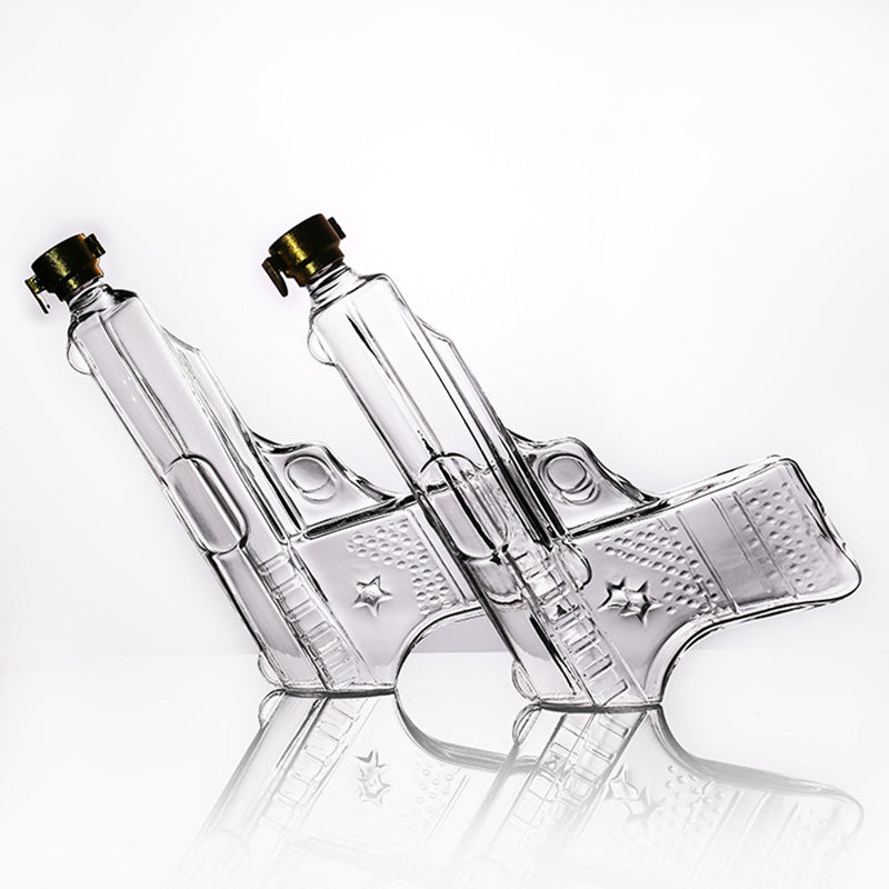 Pistol Shaped Glass Decanter
