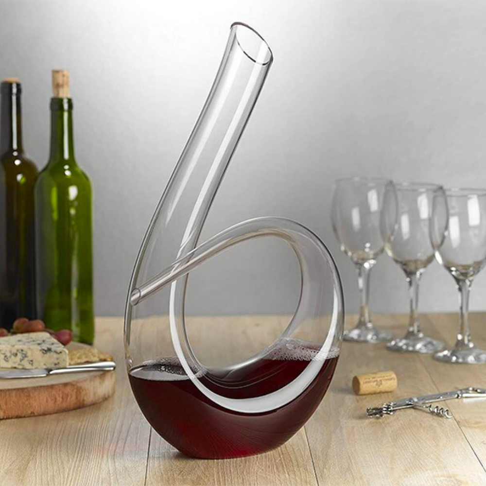 Hand Blown Wine Decanter Musical Note-6