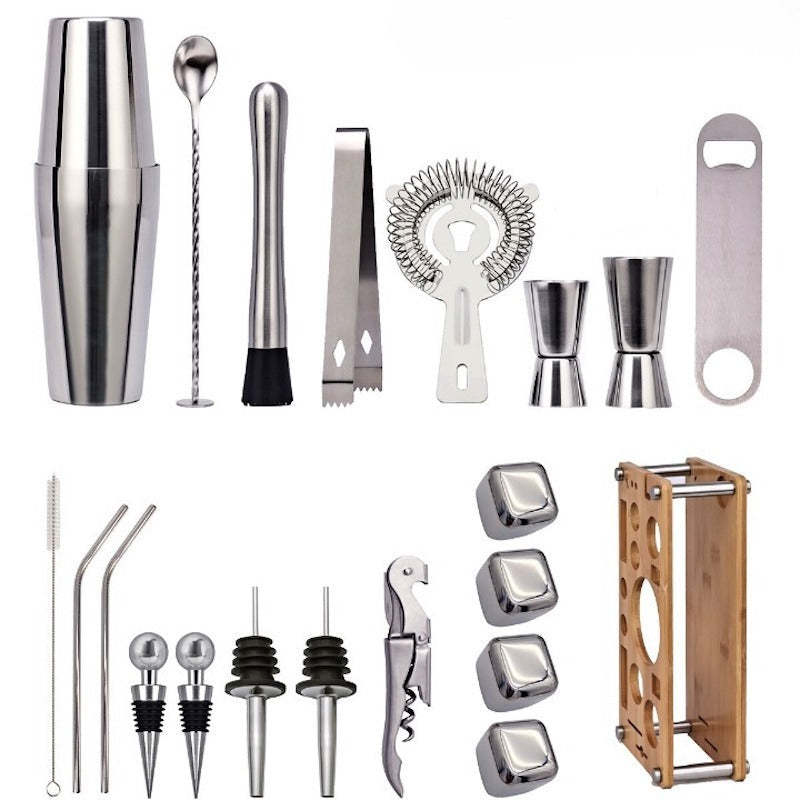 21-Piece Bartender Shaker-Wine and Whiskey Decanter