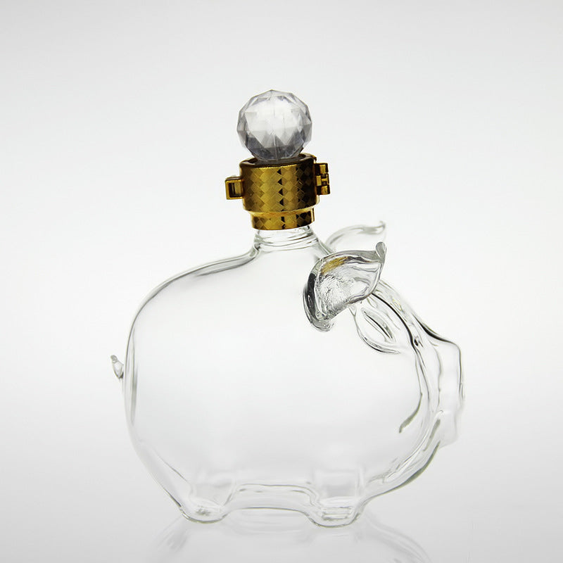 Pig Shaped Glass Decanter