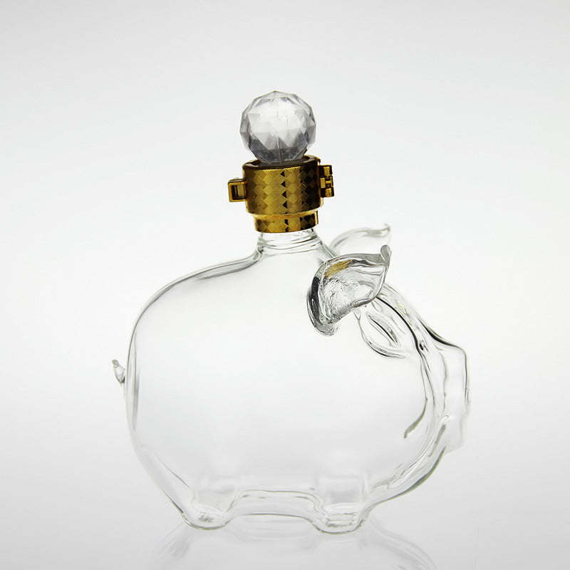 Pig Shaped Glass Decanter-Wine and Whiskey Decanter