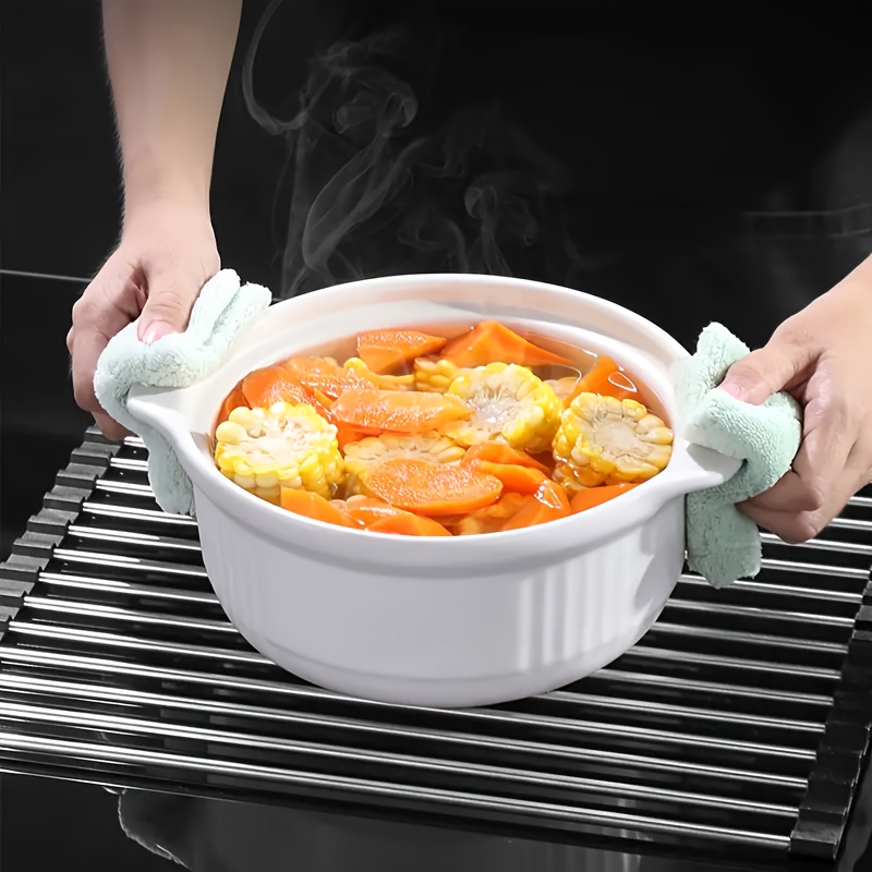 1pc of a Premium Roll-Up Dish Drying Rack Made of Stainless Steel