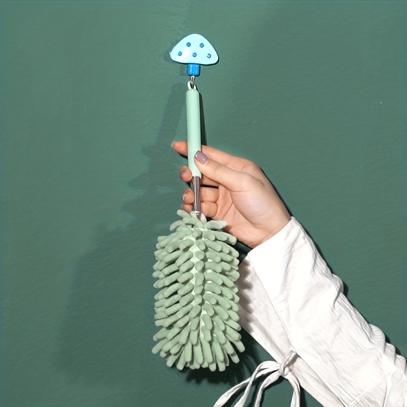 Extendable Microfiber Duster with Telescopic Pole - Bendable Head Ceiling Fan Duster for High Reach Cleaning