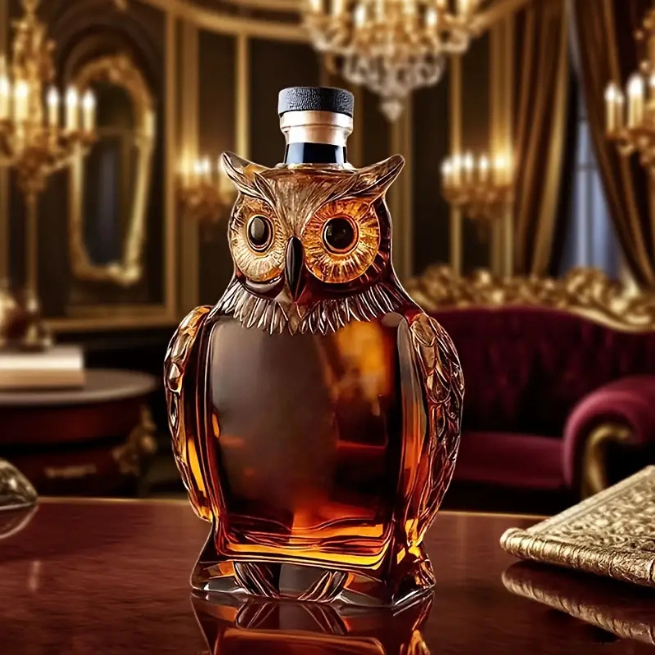 Owl Shaped Glass Wine Decanter Creative Mini Bottle