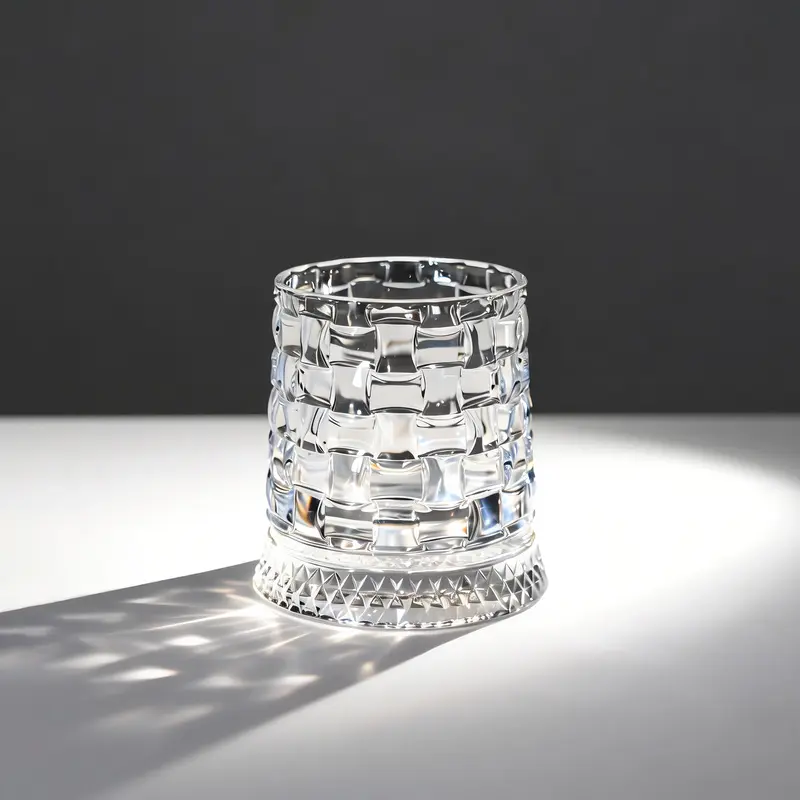 Rotating Crystal Whiskey Glass