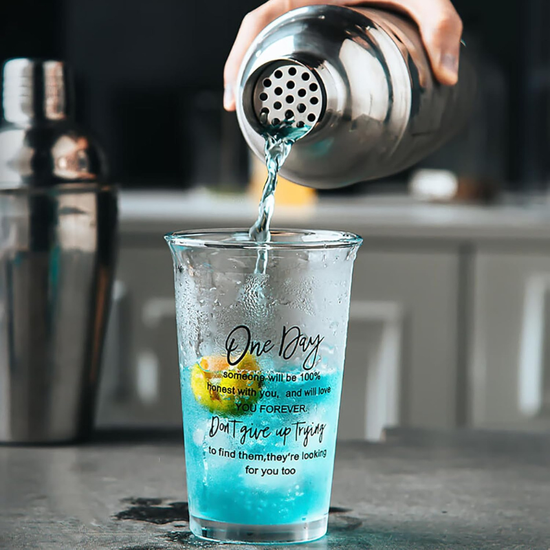 6 Pieces Cocktail Shaker Stainless Steel Bartender Kit-Wine and Whiskey Decanter