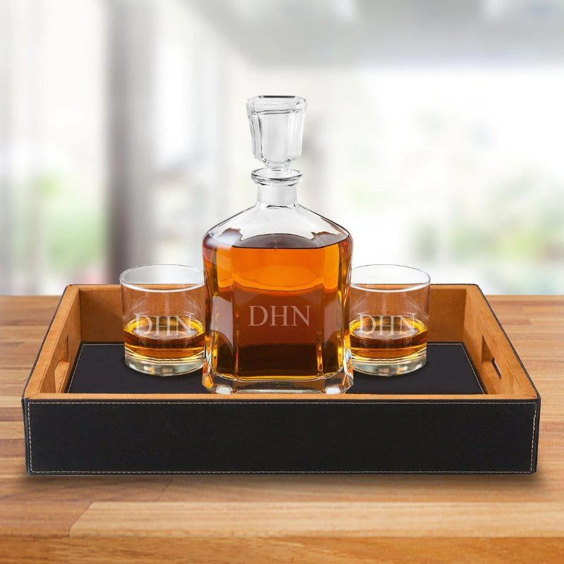 Personalized Whiskey Decanter With Engraved Custom Glass Gift