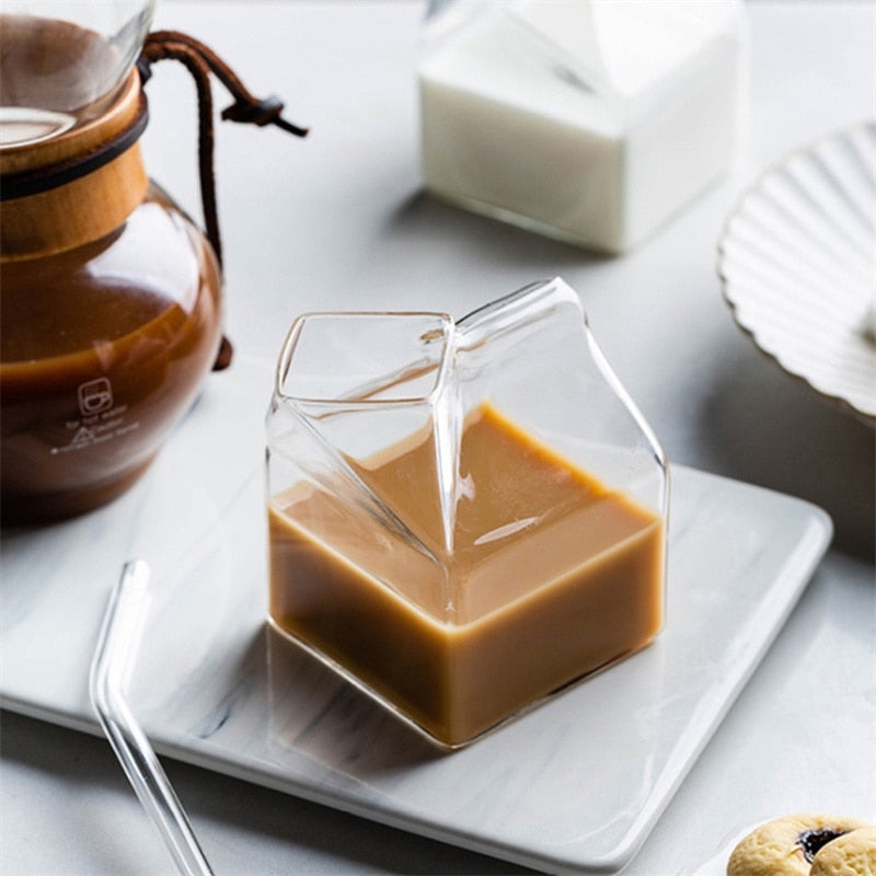 Milk Box Glass Cup-Wine and Whiskey Decanter