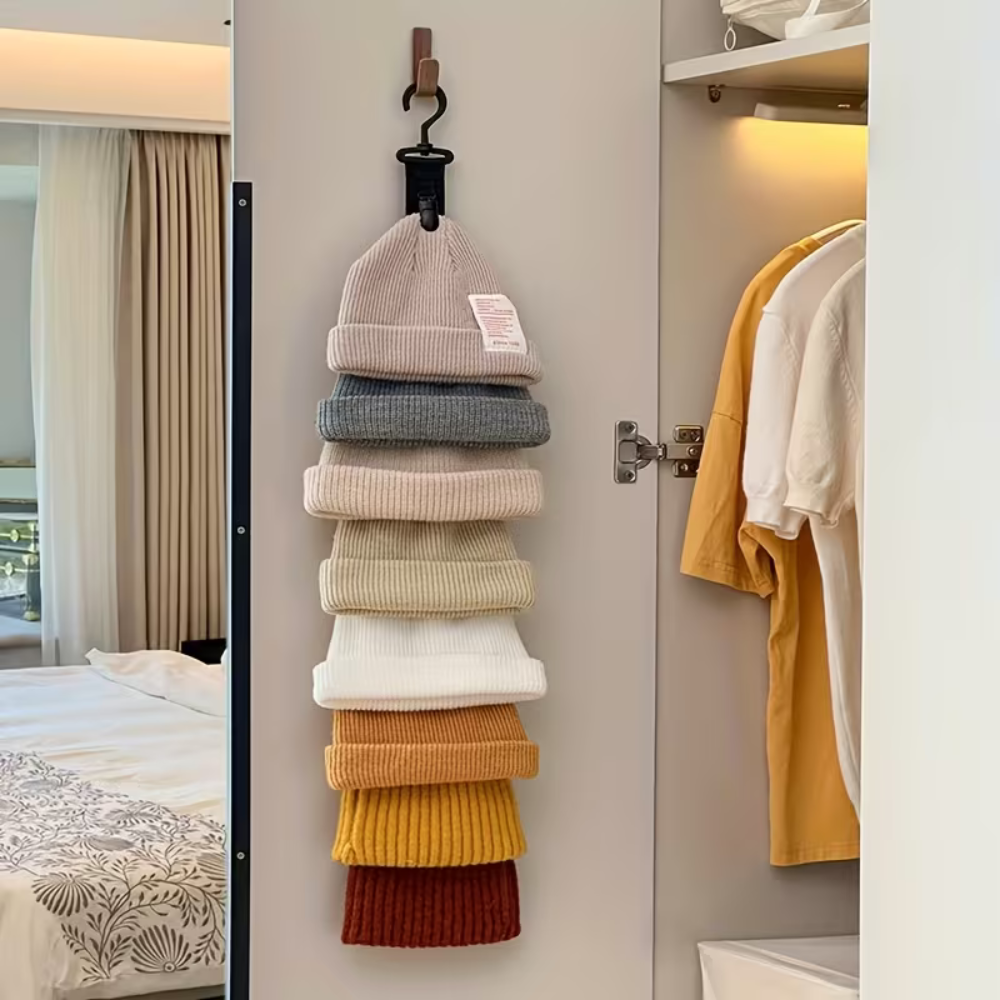 Eight Clip Closet Hat Storage Strap