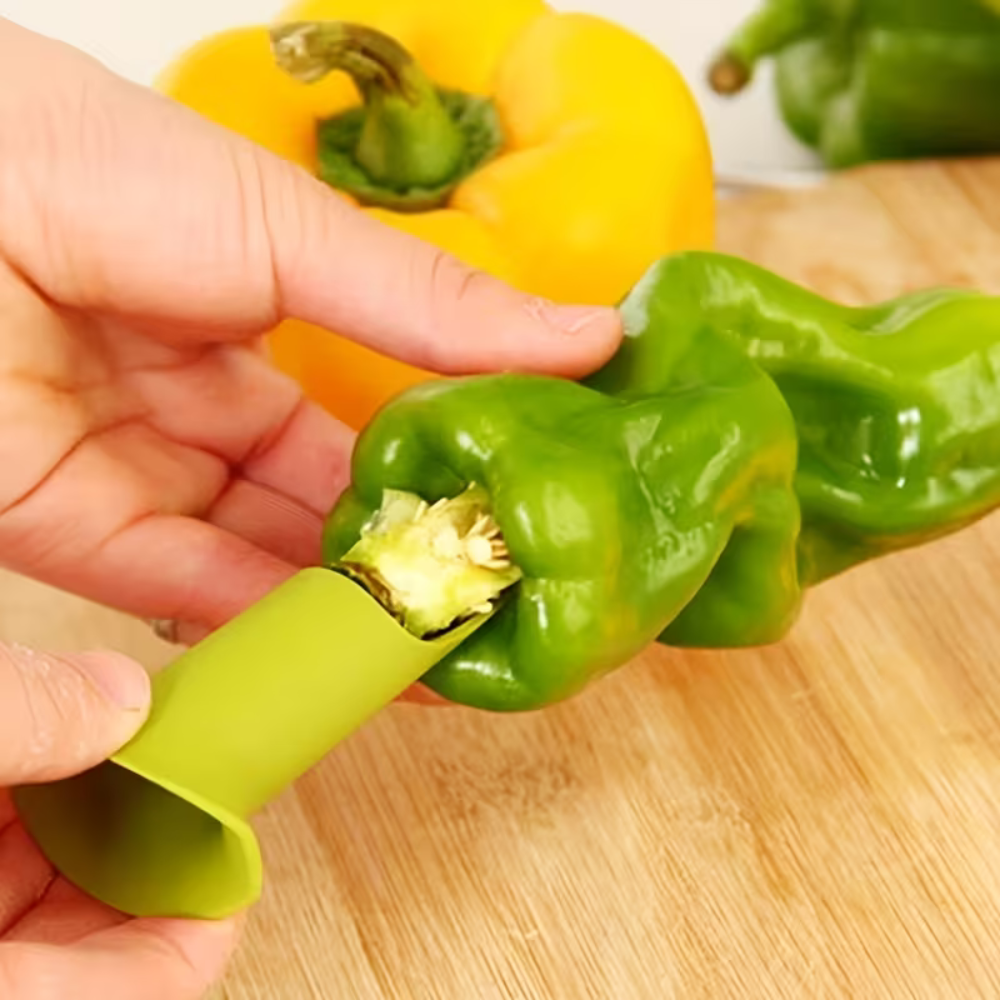 Vegetable Corer & Seed Remover Tool - Zucchini Pepper Tomato Core Remover for Stuffed Vegetables, Kitchen Gadget