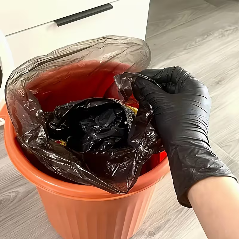 50 Piece Disposable Nitrile Gloves - Powder Free Latex Free for Kitchen Cleaning Food Prep