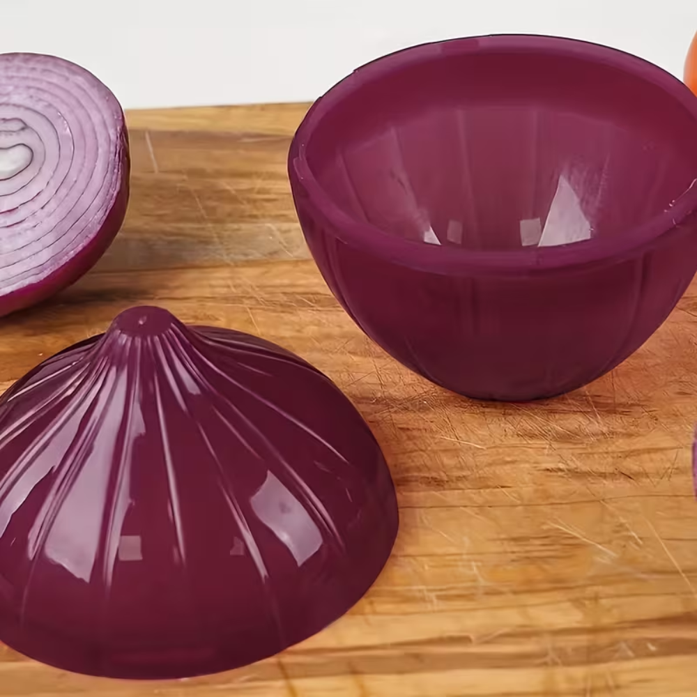 2 Pack Of Vegetable Shaped Onion Storage Container