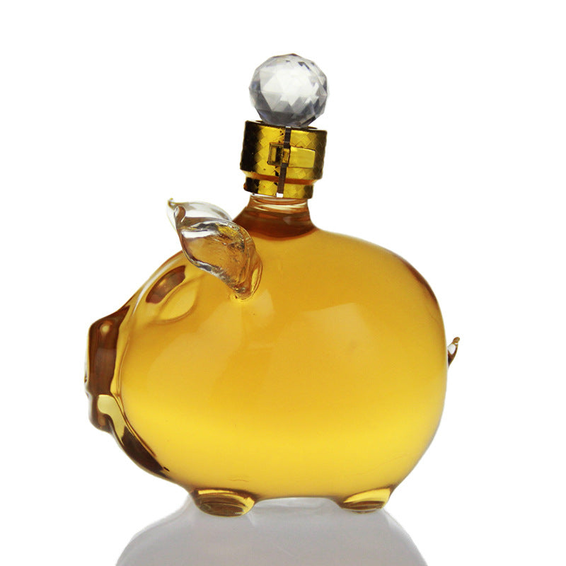 Pig Shaped Glass Decanter
