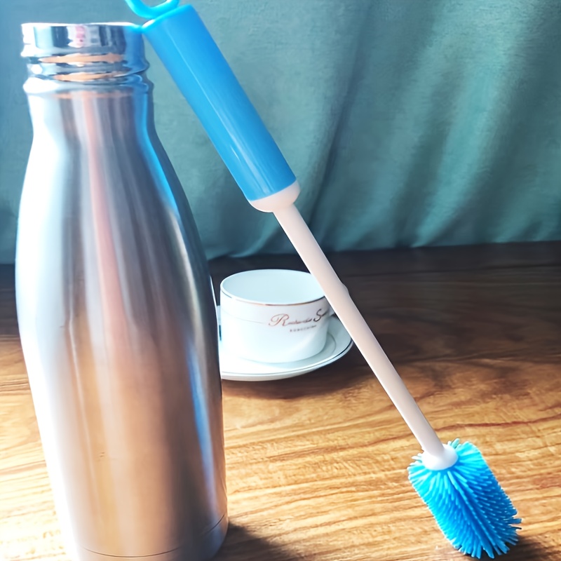 Silicone Cleaning Brush Long Handle - Multi Purpose Bottle Brush for Kitchen, Bathroom & Cup Scrubber