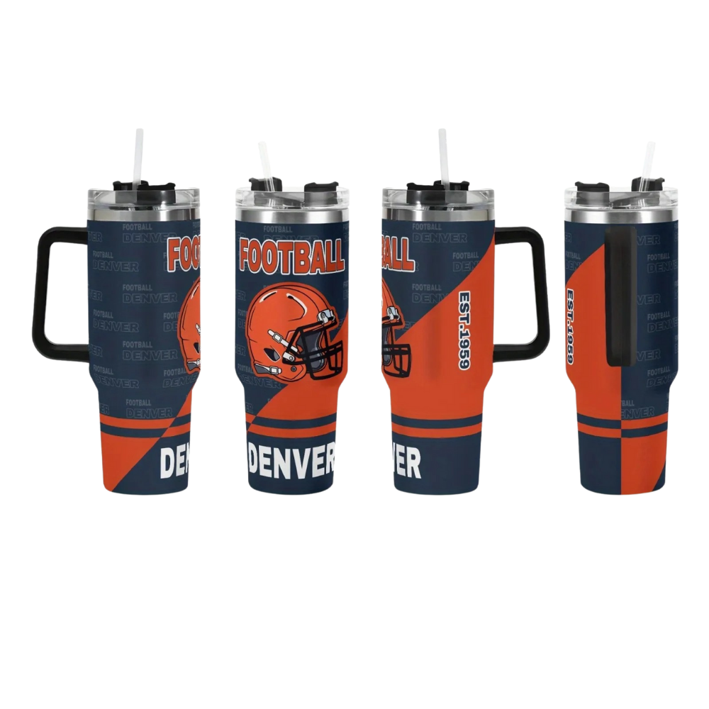 40oz Denver Broncos Football Themed Travel Mug