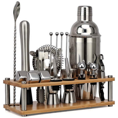 21-Piece Boston Mixology-Wine and Whiskey Decanter
