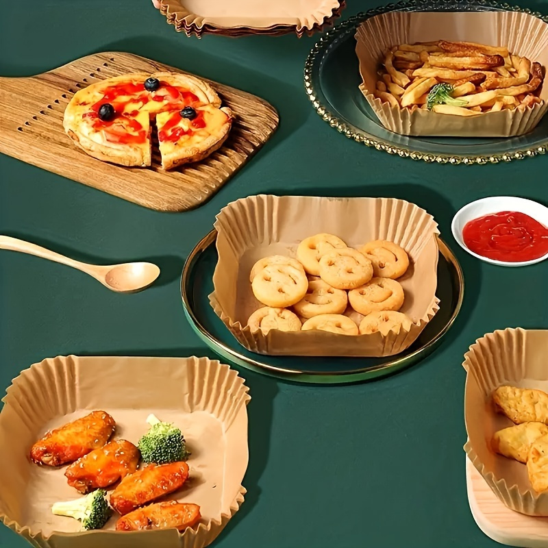 Non Stick Air Fryer Liners With Square Paper Design