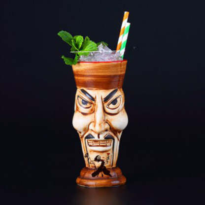 Tribal Face Ceramic Mug-Wine and Whiskey Decanter