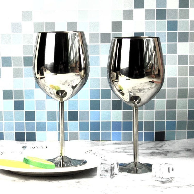 Stainless Steel Wine Glasses-Wine and Whiskey Decanter