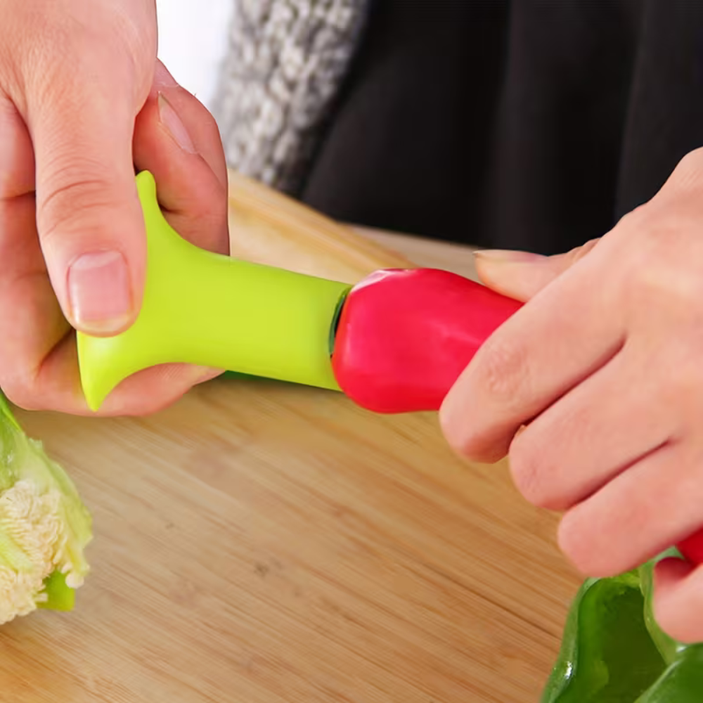 Vegetable Corer & Seed Remover Tool - Zucchini Pepper Tomato Core Remover for Stuffed Vegetables, Kitchen Gadget