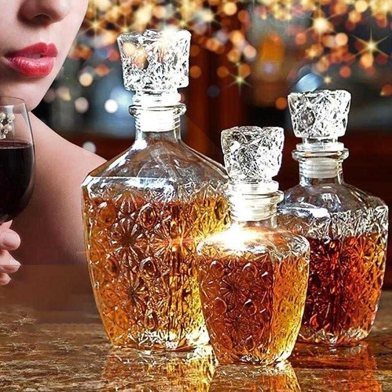 Crystal Glass Drink Bottle-Wine and Whiskey Decanter