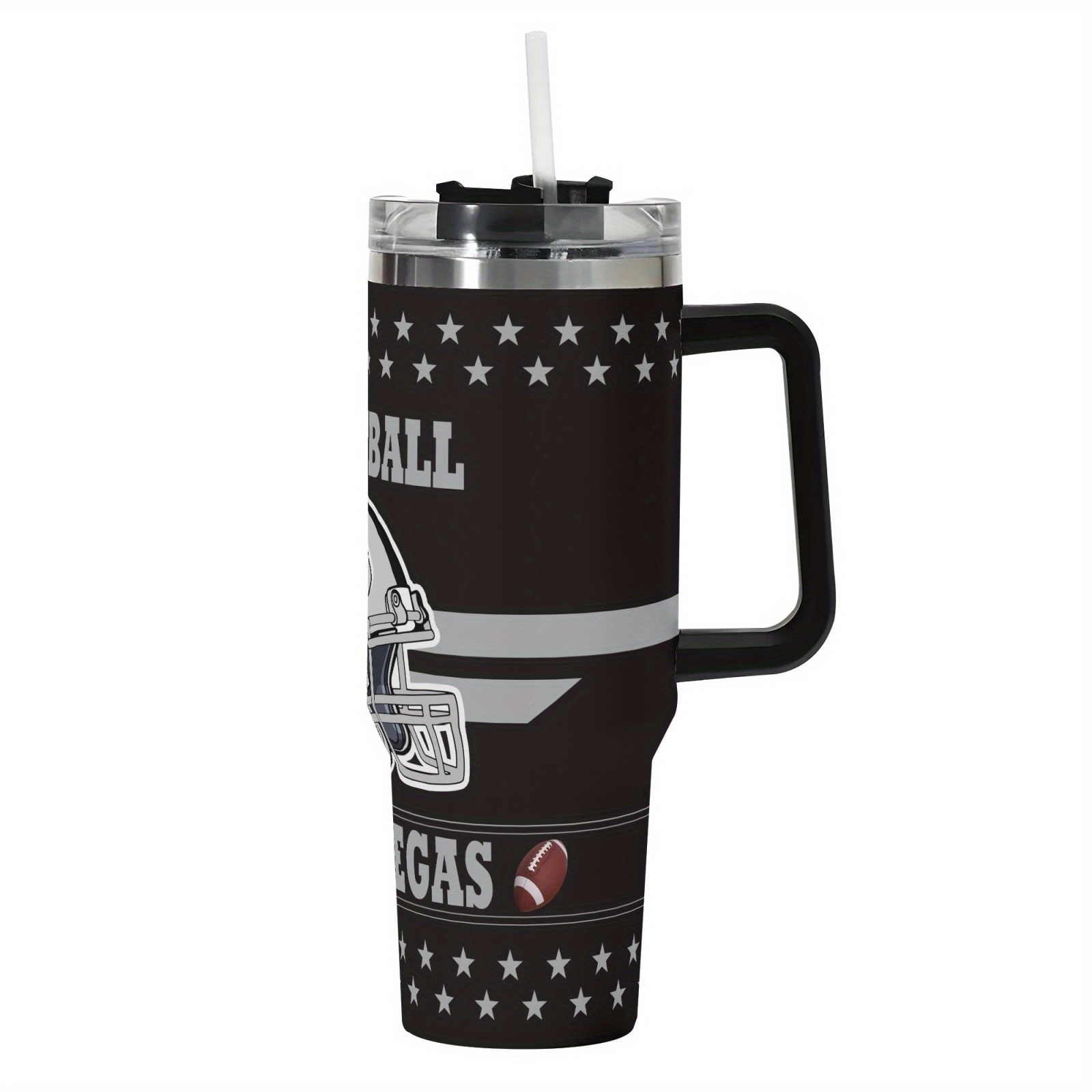40oz Las Vegas Raiders Football Team Themed Stainless Steel Travel Tumbler