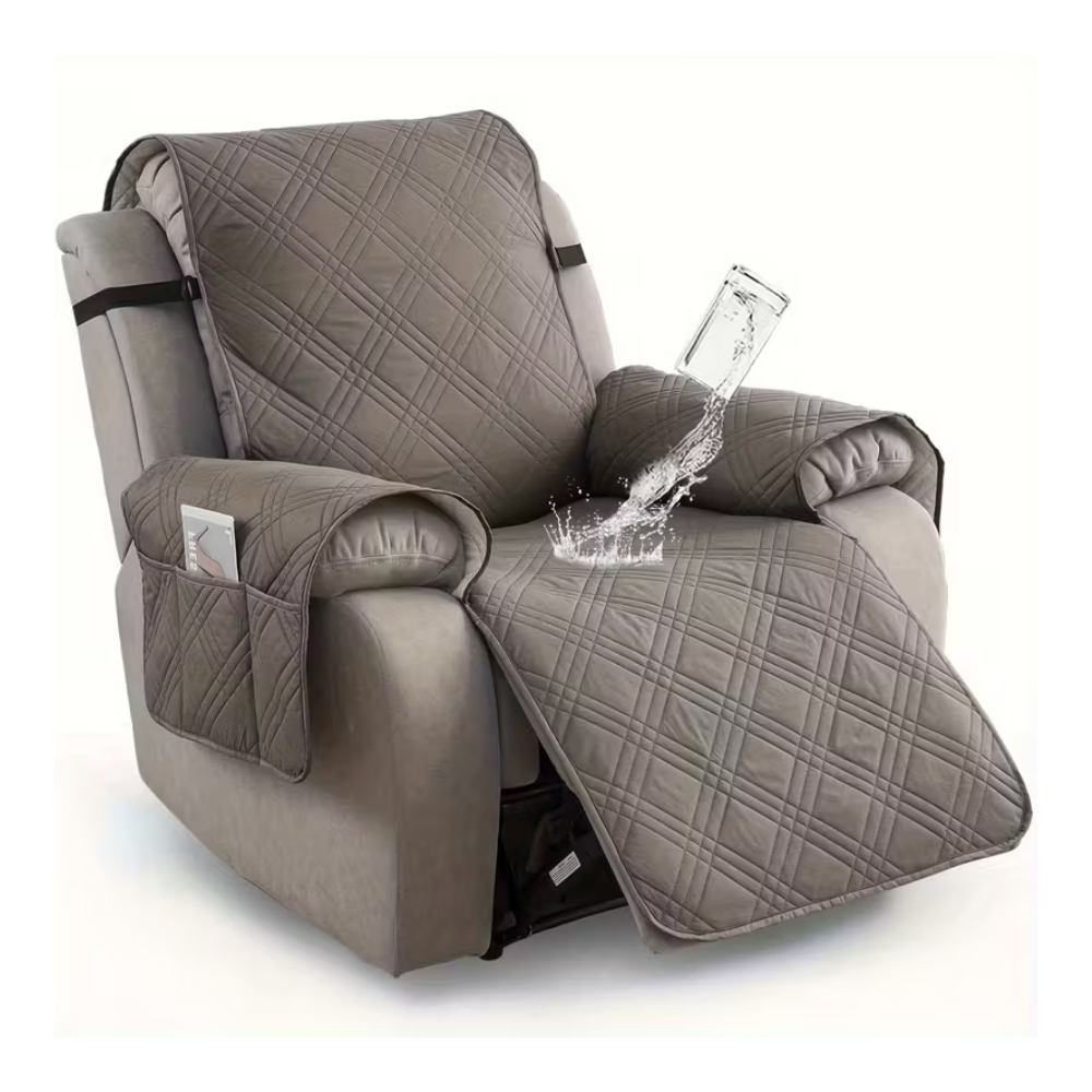 Non Slip Recliner Chair Cover Waterproof Sofa Protector With Pocket