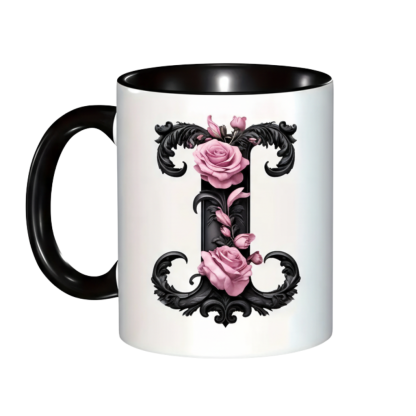 Alphabet Printed Ceramic Coffee Mug