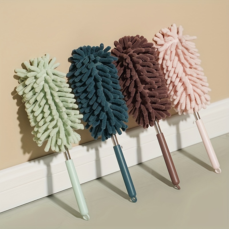 Extendable Microfiber Duster with Telescopic Pole - Bendable Head Ceiling Fan Duster for High Reach Cleaning