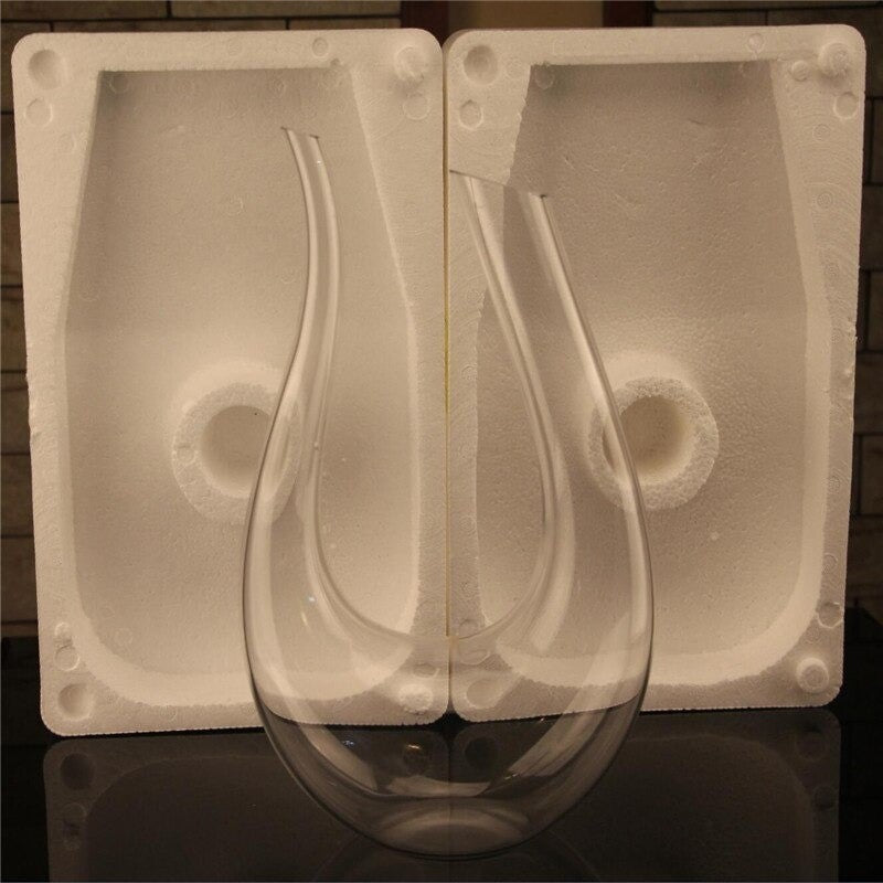 U-Shape Handmade Crystal Red Wine Glasses Decanter Bottle