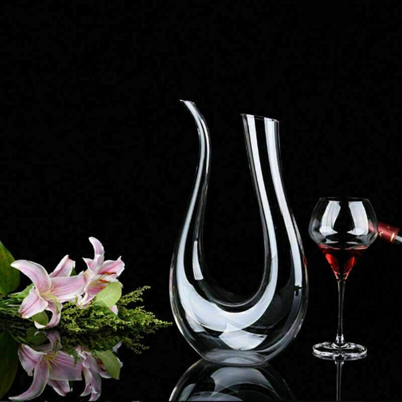 U-Shaped Crystal Red Wine Glasses Decanter Bottle-Wine and Whiskey Decanter