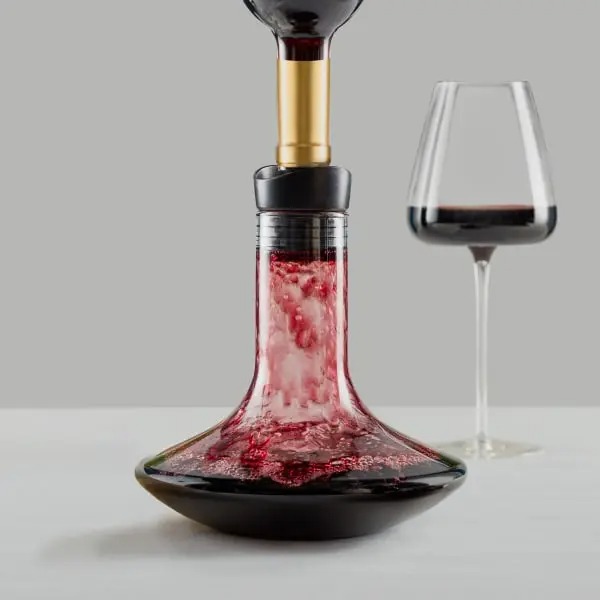 Glass Wine Decanter With Pouring Base