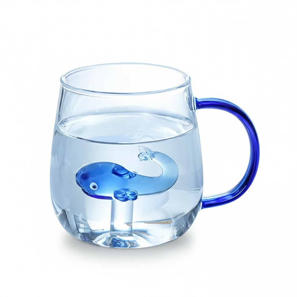 3D Animal Design Glass Mug
